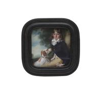 SYLVIA'S SHOP 3x3 Small Vintage Picture Frame, Mini Antique Black Grey Ornate Square Photo Frame, for Tabletop and Wall Display, Retro Home Decor, Old Fashioned Photo Gallery Art