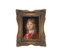 SYLVIA'S SHOP Small Antique 2.5 x 3.5 Picture Frame, Mini Vintage Ornate Photo Frame, Table Top Display & Wall Hanging Home Decor, Old Fashioned Photo Gallery Art Deco, Bronze Gold - by SYLVIA‘S SHOP