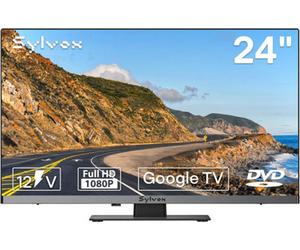 Sylvox 24In Smart Tv For Motorhomes Built-In Dvd Player Dc 12V Android 11 Television 1080P Atv Dtv