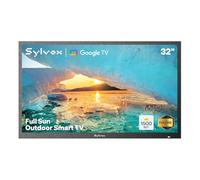 SYLVOX 32 Inch Outdoor TV, 1080P Full HD Smart TV with 1500 Nit High Brightness Sunlight Readable Display, IP55 Waterproof for Full Sun Outdoor Use, Built-in Google Cast, Voice Remote (2025, Pool SE)