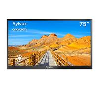 SYLVOX Outdoor TV, 4K UHD 75 Inch Smart TV, IP55 Waterproof 2000 nits Brightness for Full Sun, Outdoor Television for Outside Pool Garden, Android OS with Voice Assistant & Screen Cast (Pool Pro)