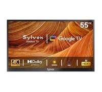 SYLVOX Outdoor TV, 55 Inch Smart TV 4K UHD 1000 Nit Brightness, Waterproof Outdoor Television for Partial Sun, Ideal for Patio Backyard, Works with Google Assistant, Screen Cast (2024, Deck Pro 2.0)