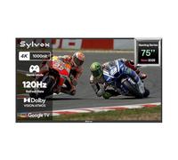 SYLVOX Outdoor TV, 75 Inch 120Hz 4K Gaming TV - 1000nits Sunlight-Readable, IP55 Waterproof, Dolby Vision & Atmos, HDMI 2.1 with VRR and ALLM, USB 3.0, Google Assistant Compatible (2025 Model)
