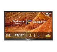 SYLVOX Outdoor TV, 75 Inch Smart TV 4K UHD 1000 Nit Brightness, Waterproof Outdoor Television for Partial Sun, Ideal for Patio Backyard, Works with Google Assistant, Screen Cast (2024, Deck Pro 2.0)