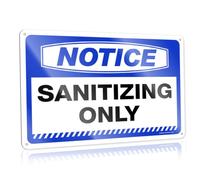 SYLVOXIS Boys Room Decor Teenager Notice Sanitizing Only Tin Sign | Wall Signs Man Cave Sign Decor Funny Metal Signs Decor Tin Decor(20X30CM)