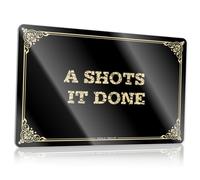 SYLVOXIS Hot Beer Tin Sign A Shots It Done Tin Plaque | Cool Signs For Bedroom Decorative Bar Signs Funny Bar Decor Bar Signs Vintage(30X40CM)