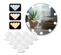 Sylvwin Vanity Mirror Lights with 10 Dimmable LED Bulbs,Hollywood Style Mirror Lights Kit with 5 Color Modes & 5 Brightness for Make-up and Dressing Mirror(USB Cable,No Mirror and No Adapter)