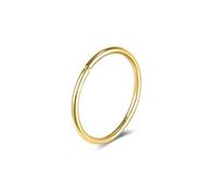 SYLWIA 14k Solid Gold Thin Nose Ring Hoop, Handmade 26g/22g/20g Nose Piercing Jewelry, 6/8/10mm Diameter Hypoallergenic Real Gold Nose Rings for Women Men (6mm/26g)