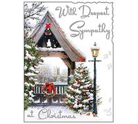 Symathy Card At Christmas With Deepest Sympathy Festive Lychgate