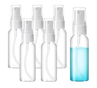 Symbah Atomiser Spray Bottles 50 ML (5 PCS) Refillable Small Spray Bottle Fine Mist Plastic Mini Travel Bottle Perfect for Cosmetic, Perfume, Cleaning Liquid, Essential Oil