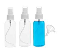 Symbah Small Spray Bottle 100 ML (Pack of 5) Clear Empty Refillable Atomizer Plastic Bottles with Lids Fine Mist Mini Travel Bottle Perfect for Cosmetic, Perfume, Cleaning Liquid, Essential Oil
