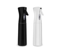 Symbah Spray Bottles for Hair Beauty 2-Pack 300ml Refillable Planting and Gardening Water Sprayer, Leak-Proof Continuous Mist Spray Bottle (Black & White)