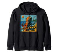 Symbiosis of Machine and Nature Zip Hoodie
