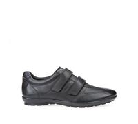 Symbol Leather Trainers with Touch 'n' Close Fastening Black