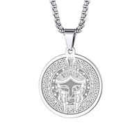 Symbol of the Ancient Greek God of War - Ares Necklace for Men Women Greek War Memorial Charm Pendant Neck Chain Amulet Talisman Jewelry Gift (216S)
