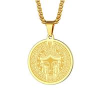 Symbol of the Ancient Greek God of War - Ares Necklace for Men Women Greek War Memorial Charm Pendant Neck Chain Amulet Talisman Jewelry Gift (216G)