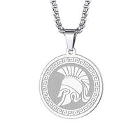 Symbol of the Ancient Greek God of War - Ares Necklace for Men Women Greek War Memorial Charm Pendant Neck Chain Amulet Talisman Jewelry Gift (191S)