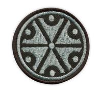 Symbol of The Slavic god Perun, The Thunder god - Heat-Activated Adhesive/Iron-on Backing - Embroidered Badge/Patch
