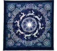 Symbol Rabbit Pattern Astrology Table Cloth Tarot Divine Sacred Altar Cloth Cloth Board Game Accessories Devination Card Table Cloth Wall Decor