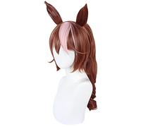 Symboli Rudolf Wig Uma Musume Pretty Derby Cosplay 80cm Brown Wig Cosplay Anime Cosplay Wigs Heat Resistant Synthetic Wigs Hair