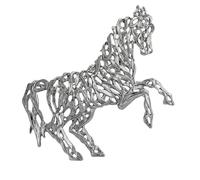 Symbolic Chinese Horse Jewelry Openwork Metal Brooch Elegant Cultural Accessory For Clothing Decoration Alloy Animal Brooch