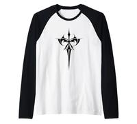 Symbolic Fusion of Life and Death: The Vampire Ankh logo Raglan Baseball Tee
