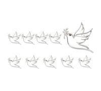 Symbolic Peace Doves Brooch Hollow Out Branch Branch Pattern Zincs Alloy Accessory with Secure Clasp for Professional or Evening Attire Filigree Doves Brooch Zincs Alloy Symbolic Jewelry