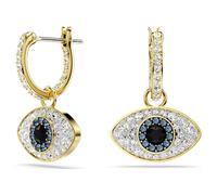 Swarovski Symbolica Gold Blue Crystal Evil Eye Drop Earrings