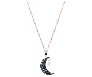 Symbolica pendant, Moon and star, Multicoloured, Rose gold-tone plated