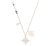 Symbolica pendant, Star, White, 18K rose gold finish