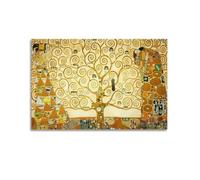 Symbolism Art Wall Art Poster, Neutral Luxury Canvas Print for Living Room Bedroom,Inspired by Gustav Klimt The Tree of Life 16x24inch(40x60cm)