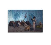 Symbolist Art Wall Art Poster, Neutral Luxury Canvas Print for Living Room Bedroom, Inspired by Jean-Leo Jerome The Snake Charmer 12x18inch(30x45cm)