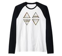 Symbols Earth Air Fire Water Wicca Nature Paganism Witches Raglan Baseball Tee