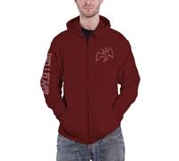 Led Zeppelin Symbols Hooded zip maroon L