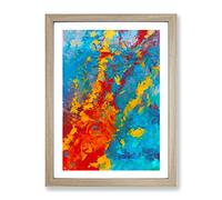Symbols In My Dreams Abstract Framed Print | A2 Oak Framed Wall Art | Ready to Hang | Abstract Fantasy Picture | Living Room Bedroom Lounge Office