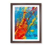 Symbols In My Dreams Abstract Framed Print | A3 Walnut Framed Wall Art | Ready to Hang | Abstract Fantasy Picture | Living Room Bedroom Lounge Office