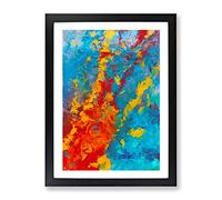 Symbols In My Dreams Abstract Framed Print for Living Room Bedroom Home Office Décor, Wall Art Picture Ready to Hang, Black A3 Frame (34 x 46 cm)