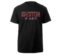 Symbols Logo T-Shirt Led Zeppelin Black S