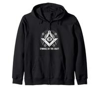 Symbols of the Craft Freemason Square Compass Zip Hoodie