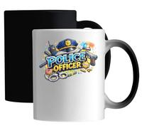 Symbols Representing Law Enforcement Ceramic Magic Mug White