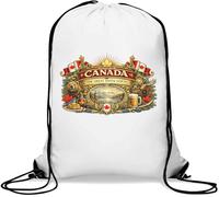Symbols Representing The Great North Gym Sack Casual Drawstring Bag White