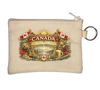 Symbols Representing The Great North Key Chain Coin Purse Beige