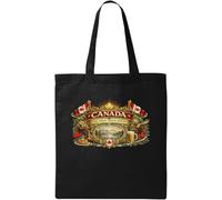 Symbols Representing The Great North Natural Cotton Tote Bag Black
