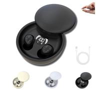 Symbolty Headphones, Symbolty Mini Invisible Headphones Bluetooth, Wireless Bluetooth 5.4 in-Ear Earphones, Comfortable Lightweight with Noise Reduction, for Work, Music, Gaming (Black)
