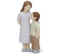 Symbullize Sibling Love Resin Sculpture - Sister and Brother Figurine for Home Decor, Sentimental Gift to Celebrate Childhood Sibling Bonds