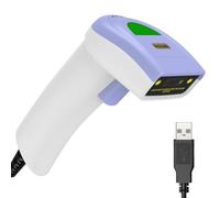 Symcode USB 1D Barcode Scanner, Handheld Wired CCD Laser Barcode Reader Scanner Supports Screen Scan UPC Bar Code Scanner for Warehouse, Library, Supermarket, POS