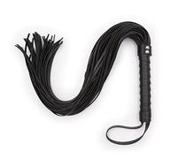 SYMFY Horse Whip, Real Leather Tassels Riding Crop Flogger Handle for Equestrian Teaching Training