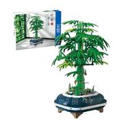 SymGrpu Bamboo Bonsai Tree Building Set,Potted Bamboo Building Block Bricks, Plants Playsets Display for Teens and Adults, Home Office Decor(528PCS)