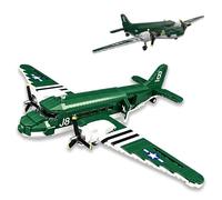 SymGrpu C-47 Skytrain Transport Plane Building Blocks Set, WWII Military Aircraft Bricks Kit, Armed Airplane Model for Adults, Collect Air-Force Build Toy, Home Office Decor, Gift for Man, 886PCS