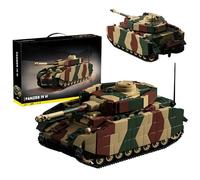SymGrpu Panzer IV H Medium Tank Building Set, 1641 PCS 1:28 WWII German Camouflage Tank Model Toy, Home Office Decor, Collectible Gift for Adults Military Enthusiasts